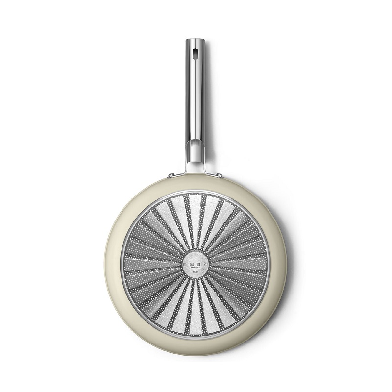 SMEG CKFF3001CRM Kitchenware, Cookware, Frypan 30cm,50's Style (Cream)