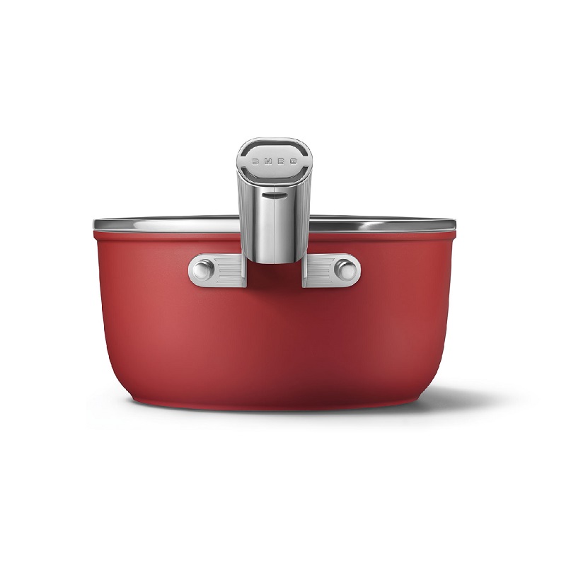 SMEG CKFS2011RDM Kitchenware, Cookware, Saucepan 20cm, 50's Style (Red)