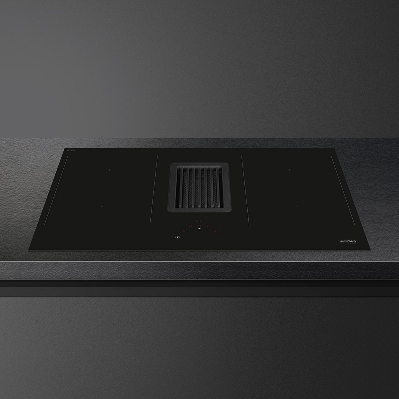 SMEG HOBD482D Induction hob with integrated hood, 80 cm, Universale Aesthetic (Black)